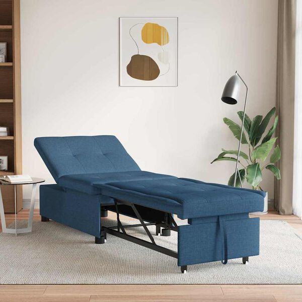 vidaXL Rozkładana sofa Niebieski 194 x 50 x 82 cm sklejka