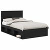 vidaXL Ramka ł&oacute;żka Czarny dąb 135 x 190 cm Drewno inżynieryjne
