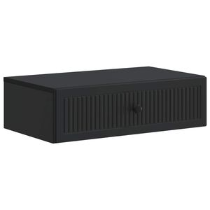 vidaXL Stolik boczny montowany na ścianie Czarny 59 x 34,5 x 17 cm