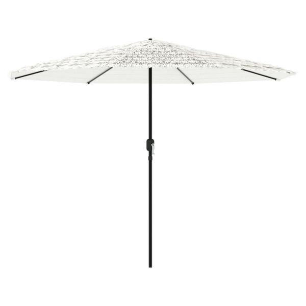 vidaXL Parasol ogrodowy na stalowym słupku, biały, 388x388x248 cm