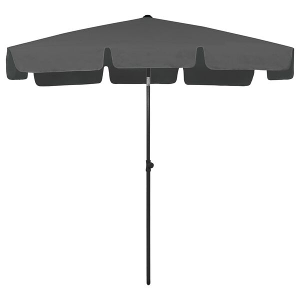 vidaXL Parasol plażowy, antracytowy, 200x125 cm