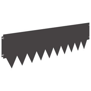 vidaXL Krawężnik do trawnika 10 szt. 103 x 30 cm Stal Czarny
