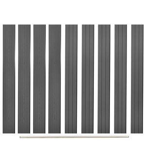 vidaXL Zamienne deski ogrodzeniowe z WPC, 9 szt., 170 cm, szare