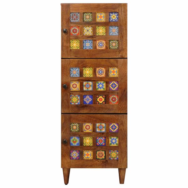 vidaXL Highboard orzech włoski 40 x 33,5 x 110 cm Drewno z mango