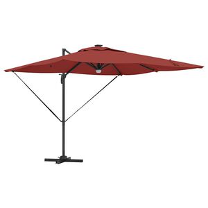 vidaXL Parasol Roma Czerwony 286 x 284 x 270 cm Aluminium i Poliester