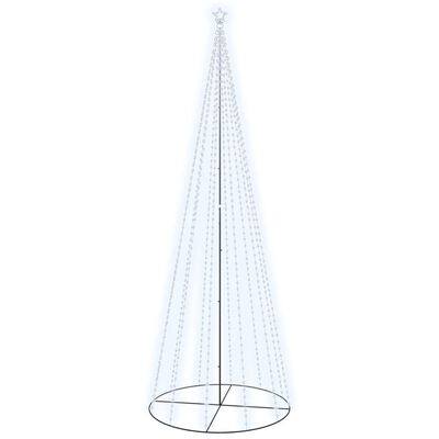 vidaXL Choinka stożkowa, 732 zimne białe LED, 160x500 cm