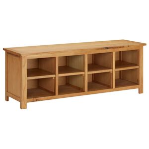 vidaXL P&oacute;łka na buty, 114x37x45 cm, lite drewno dębowe