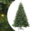 vidaXL Sztuczna choinka z 300 diodami LED Zielony 240 cm PE i PVC