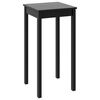 vidaXL Stolik barowy z MDF, czarny, 55 x 55 x 107 cm