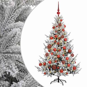 vidaXL Sztuczna choinka z bombką 120 cm 150 LED Ciepła biel