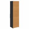 vidaXL Highboard Czarny Dąb 50 x 42,5 x 185 cm Materiał drewnopochodny