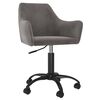 vidaXL Obrotowe krzesła stołowe, 4 szt., ciemnoszare, obite aksamitem