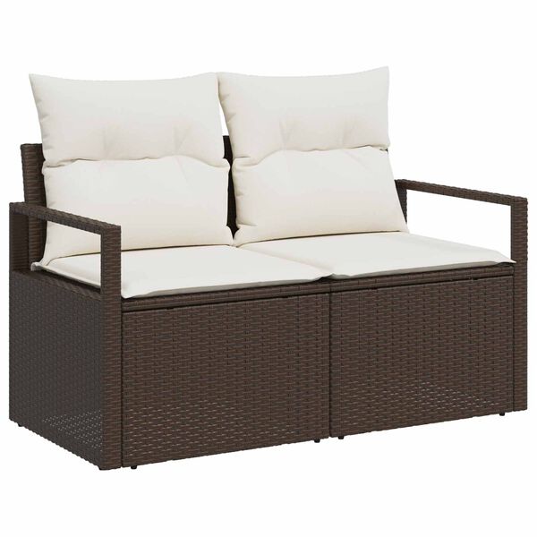 vidaXL Sofa Ogrodowa z poduszką 120 x 62 x 69 cm polirattan