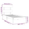 vidaXL Rama ł&oacute;żka, biała, lite drewno, 100 x 200 cm