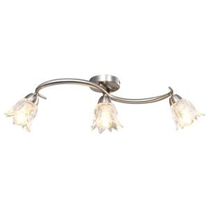 vidaXL Lampa sufitowa ze szklanymi kloszami na 3 żar&oacute;wki E14, tulipany