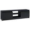 vidaXL Szafka pod TV, wysoki połysk, czarna, 120x30x35,5 cm