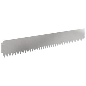 vidaXL Krawężnik do trawnika 10 pcs 103 x 15 cm Stal srebrny