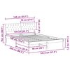 vidaXL Rama ł&oacute;żka Z zagł&oacute;wkiem brązowy i ciemnoszary 140 x 190 cm