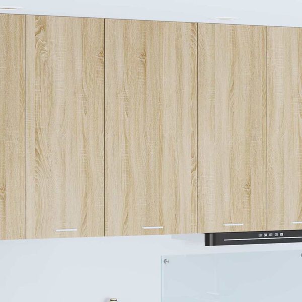 vidaXL Szafka wisząca z drzwiami Dąb Sonoma i Biały 50 x 31 x 100 cm