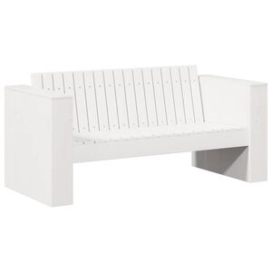 vidaXL Sofa Ogrodowa Biały 134 x 60 x 62 cm Lite drewno sosnowe