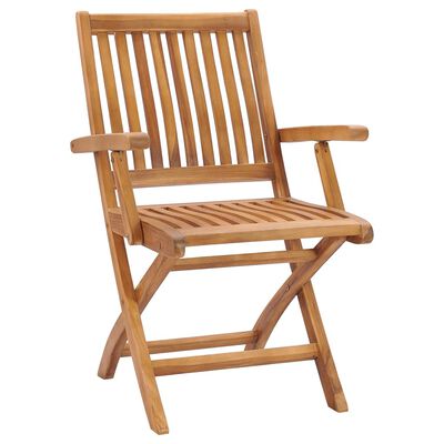 vidaXL Składane krzesła ogrodowe, 6 szt., lite drewno tekowe