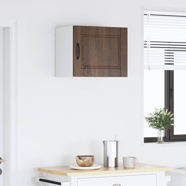 vidaXL Szafka kuchenna z p&oacute;łką z drzwiami Brązowy dąb 50 x 31 x 40 cm