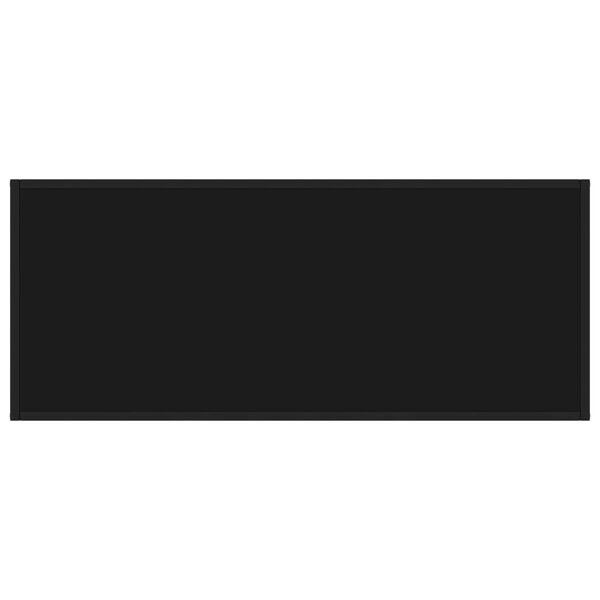 vidaXL Stolik kawowy, szkło w czarnym kolorze, 120x50x35 cm