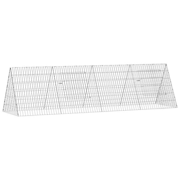 vidaXL Klatka dla kur Srebrny 215 x 55 x 55 cm Stal Galwanizowana