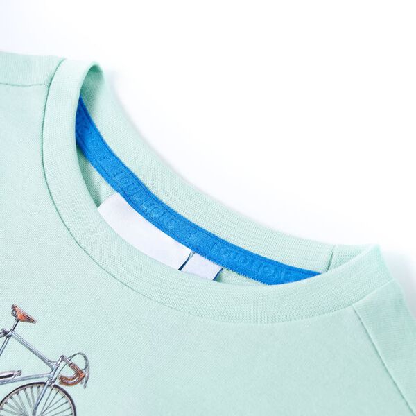 Koszulka dziecięca z kr&oacute;tkimi rękawami, jasnomiętowa, 128