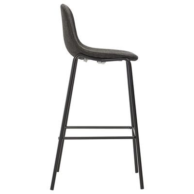 vidaXL Krzesła barowe, 2 szt., ciemnoszare, tapicerowane tkaniną