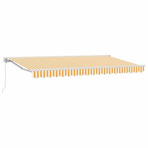 vidaXL Rama markizy Ż&oacute;łty i Biały 350 x 200 cm Poliester z powłoką PU