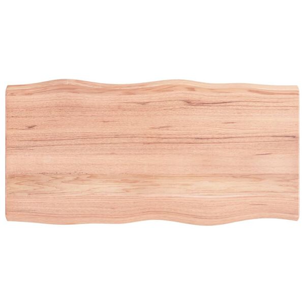 vidaXL Blat, jasnobrązowy 100x50x(2-6)cm drewno z naturalną krawędzią