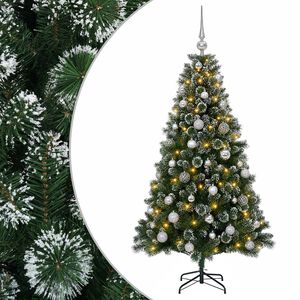 vidaXL Sztuczna choinka z bombką 120 cm 150 LED Ciepła biel