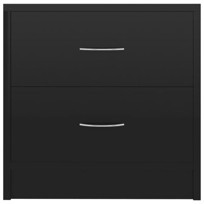 vidaXL Szafka nocna, wysoki połysk, czarna, 40x30x40 cm
