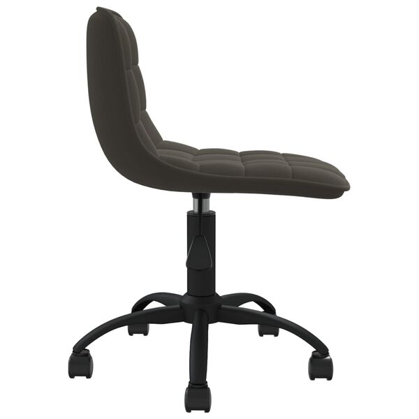 vidaXL Obrotowe krzesło biurowe, ciemnoszare, tapicerowane aksamitem