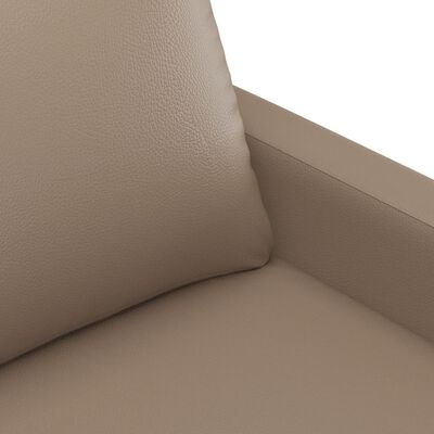 vidaXL 2-osobowa sofa, kolor cappuccino, 140 cm, sztuczna skóra