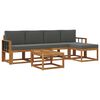 vidaXL Zestaw sof na zewnątrz z poduszką 6 pcs Naturalny i Antracytowy