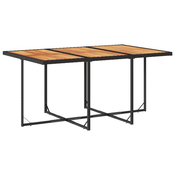 vidaXL 7-cz. zestaw mebli ogrodowych z poduszkami, czarny, polirattan