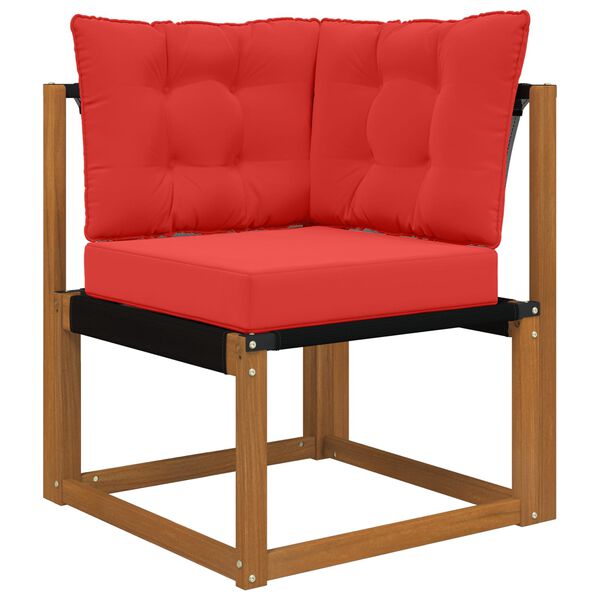 vidaXL Poduszka do sofy na zewnątrz 3 pcs Czerwony Poliester