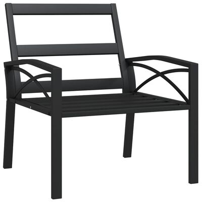 vidaXL Krzesło ogrodowe z szarymi poduszkami, 68x76x79 cm, stal