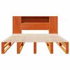 vidaXL Ł&oacute;żko z regałem, bez materaca, woskowy brąz, 140x200 cm, drewno
