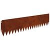 vidaXL Krawężnik do trawnika 10 szt. 103 x 25 cm Stal Rdzawy