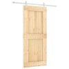 vidaXL Drzwi przesuwne Naturalne i białe 90 x 210 cm