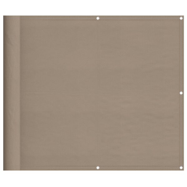 vidaXL Parawan balkonowy, taupe, 90x1000 cm, 100% poliester Oxford