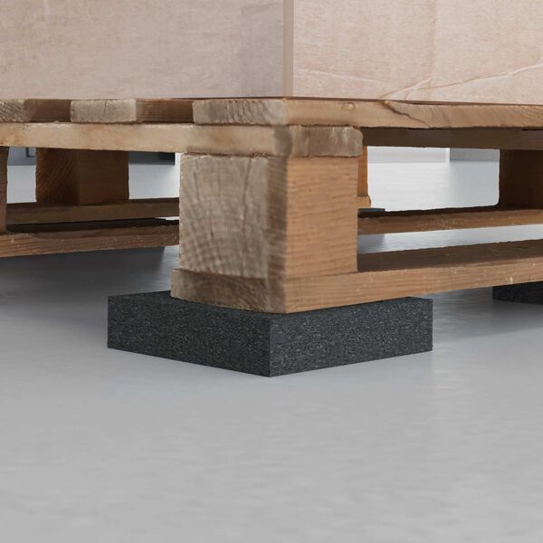 vidaXL Podkładka Gumowa Czarny Guma