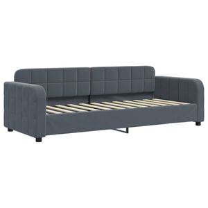 vidaXL Sofa z funkcją spania, ciemnoszara, 80x200 cm, aksamitna