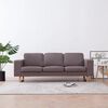 vidaXL 3-osobowa sofa tapicerowana tkaniną, taupe