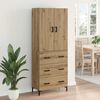 vidaXL Highboard z szufladą Dąb rzemieślniczy 69,5 x 34 x 180 cm