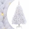 vidaXL Sztuczna choinka z zawiasami z podstawą Biały 150 cm PVC i Stal