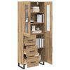 vidaXL Highboard 2 pcs Dąb rzemieślniczy Materiał drewnopochodny